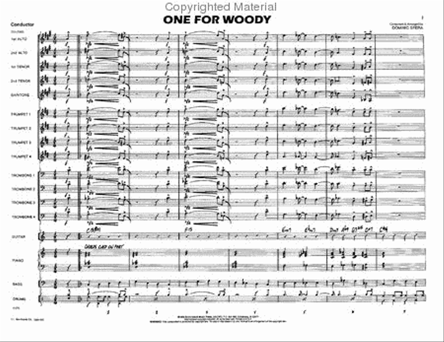 One For Woody Jazz Ensemble scores gallery preview page 2