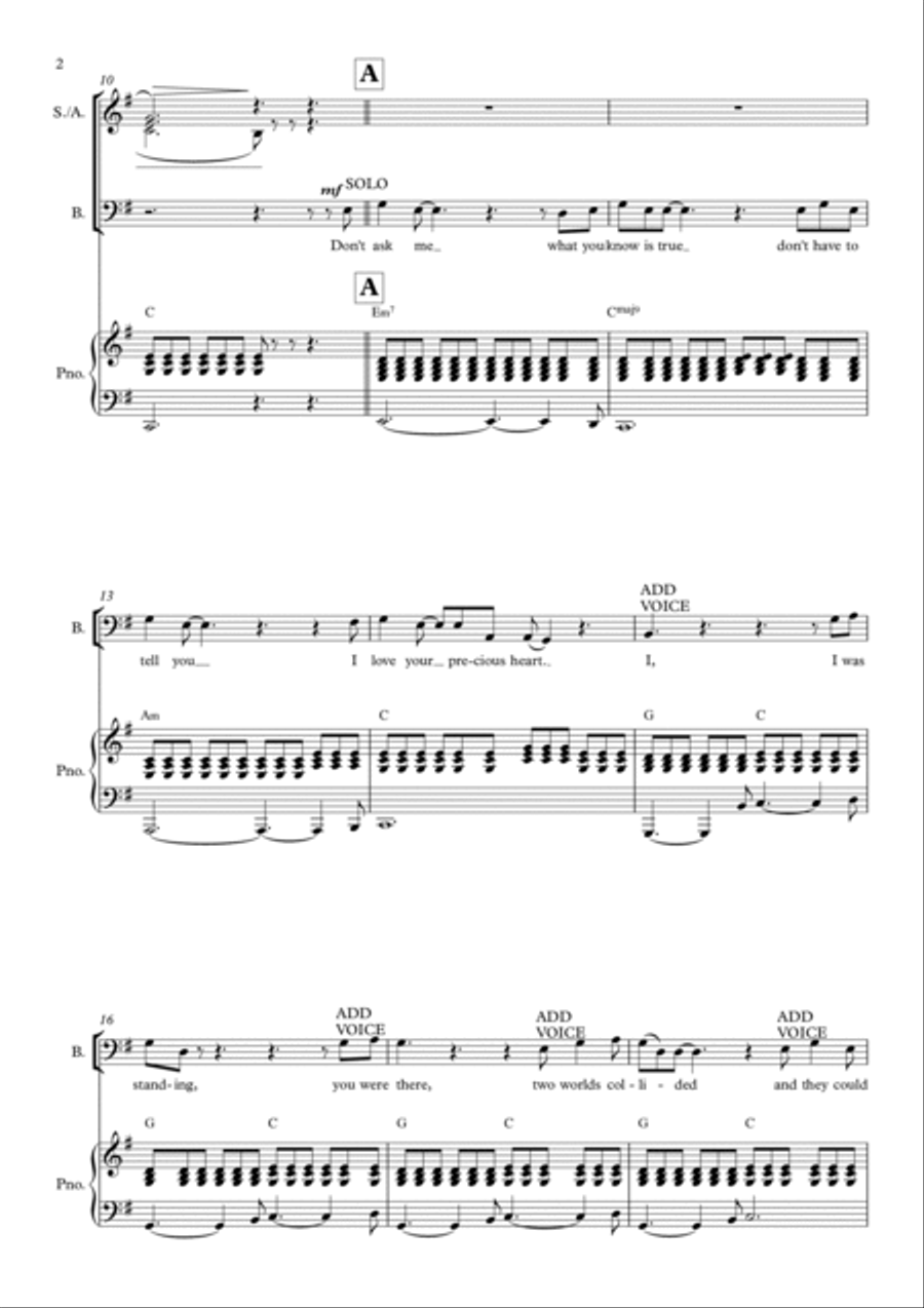 Never Tear Us Apart Choir scores gallery preview page 2