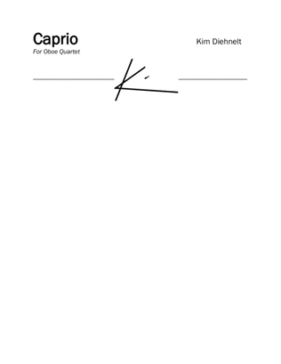 Book cover for Diehnelt: Caprio for Oboe Quartet