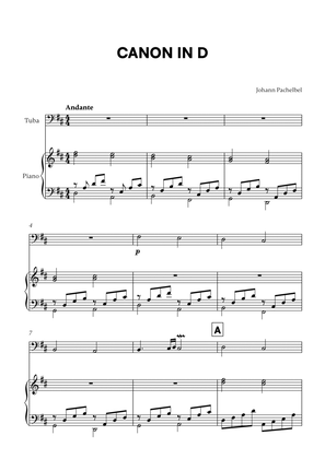 Book cover for Canon in D (for Tuba and Piano)