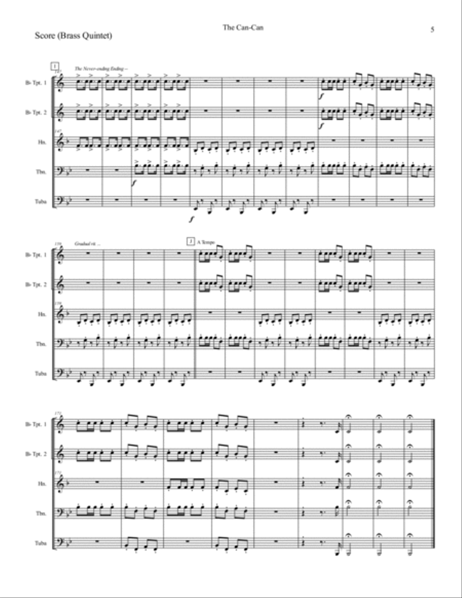 The Can-Can The Can-Can Brass Quintet scores gallery preview page 6