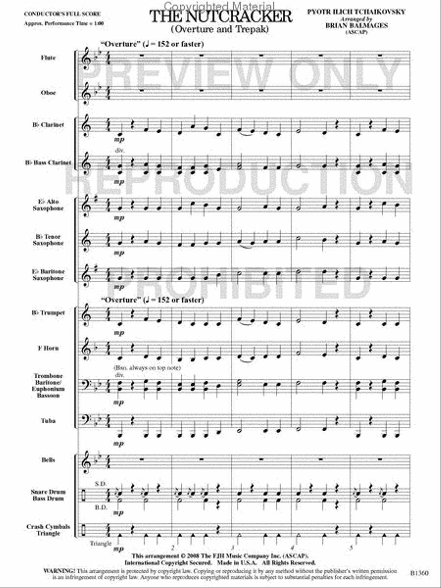 The Nutcracker Concert Band scores gallery preview page 2