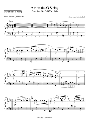 Air on the G String (MEDIUM) from Suite No. 3 (BWV 1068) [Johann Sebastian Bach]
