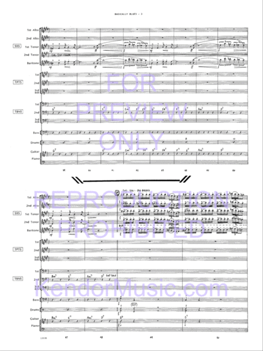 Basically Blues Jazz Ensemble scores gallery preview page 4