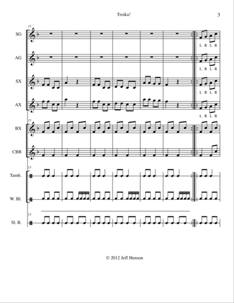Troika! Orff Instrument scores gallery preview page 5
