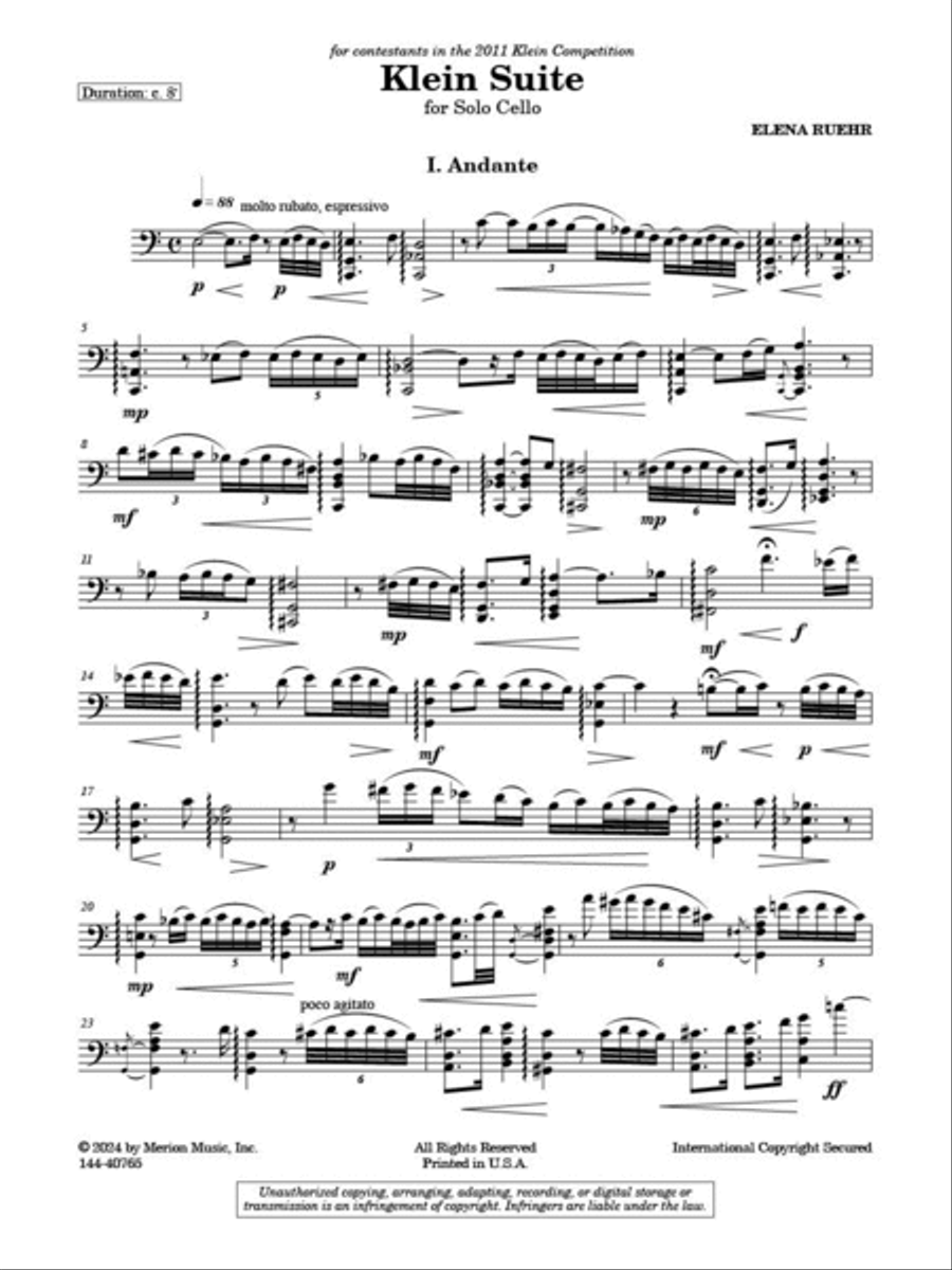 Klein Suite Klein Suite Chamber Music scores gallery preview page 2