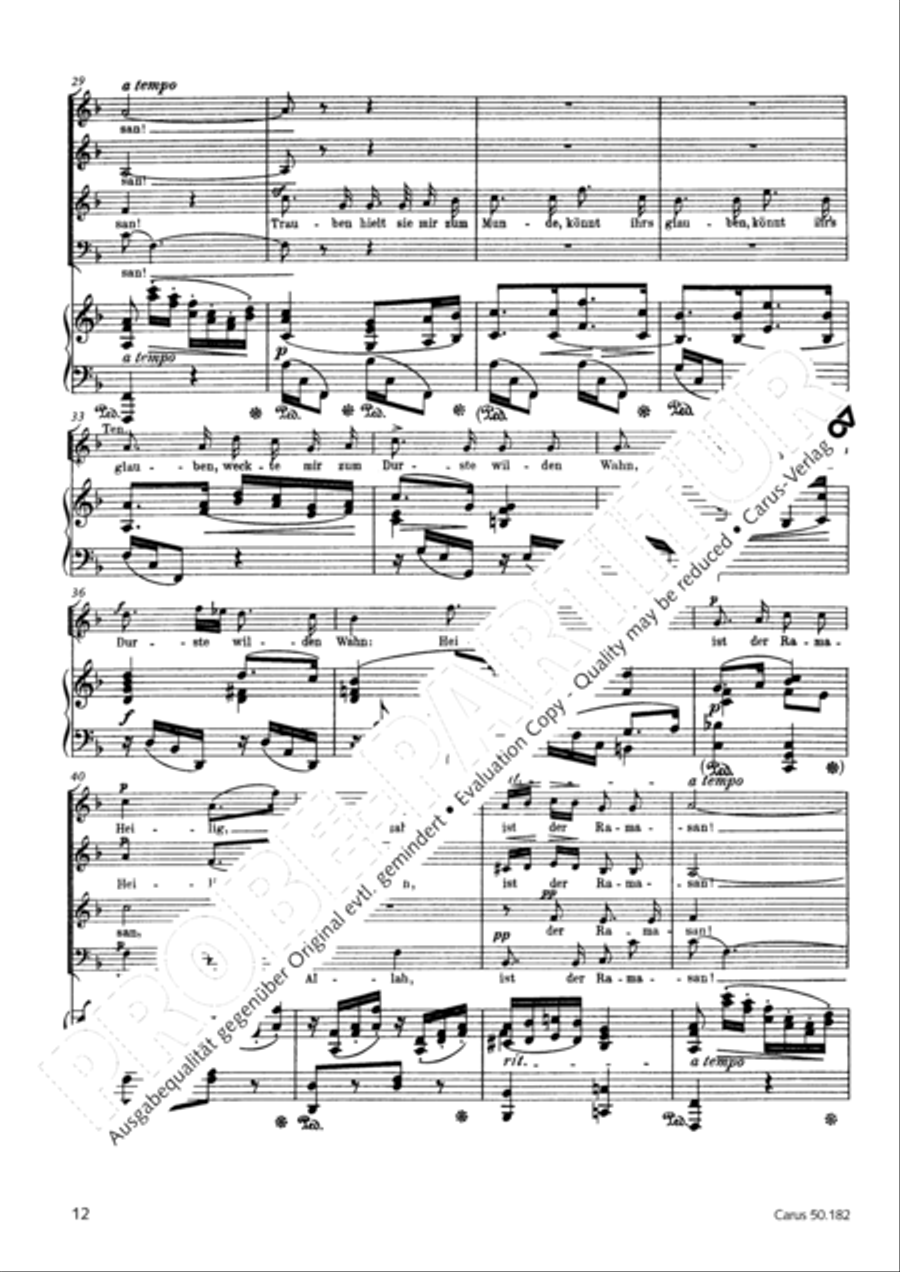 Vom Goldenen Horn 4-Part scores gallery preview page 15