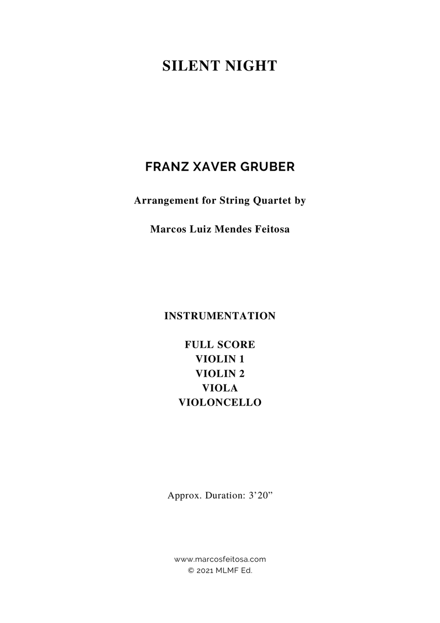 Silent Night - String Quartet String Quartet scores gallery preview page 2