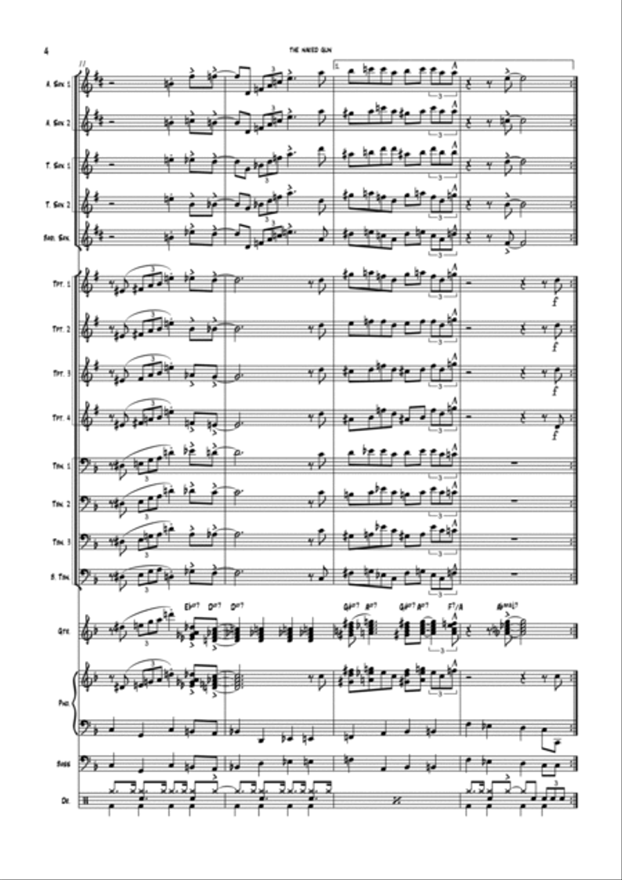 The Naked Gun From The Files Of Police Squad! Jazz Ensemble scores gallery preview page 4