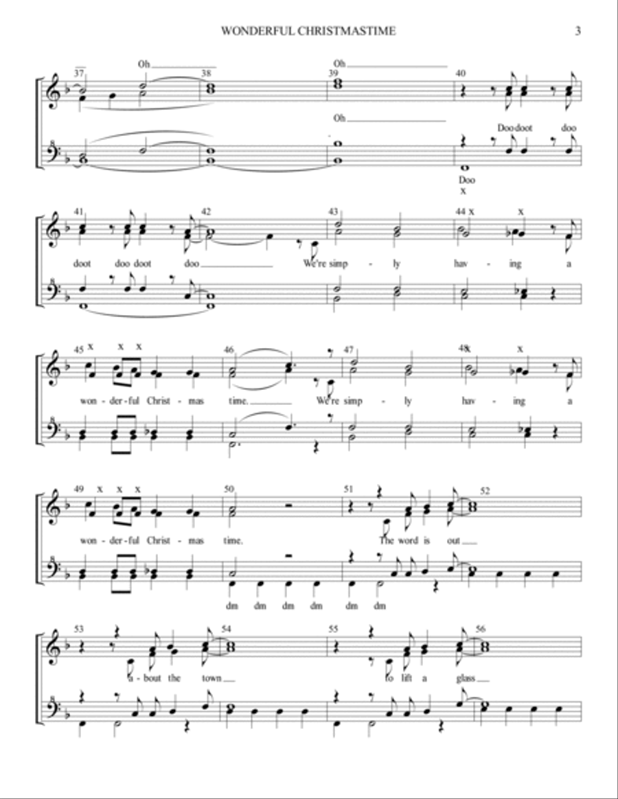Wonderful Christmastime SSAA scores gallery preview page 3