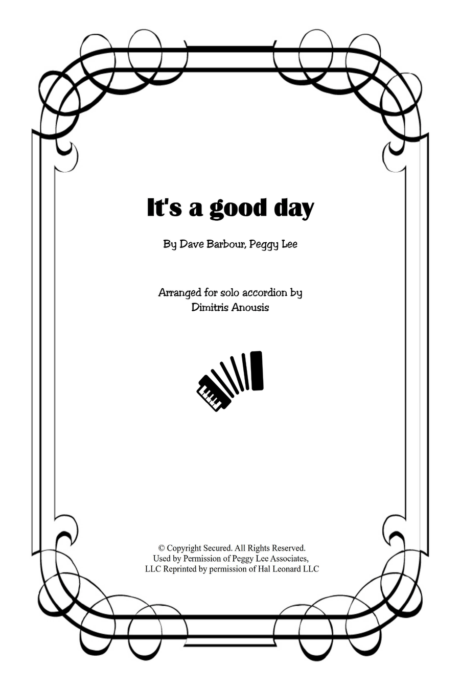 It's A Good Day Accordion scores gallery preview page 1