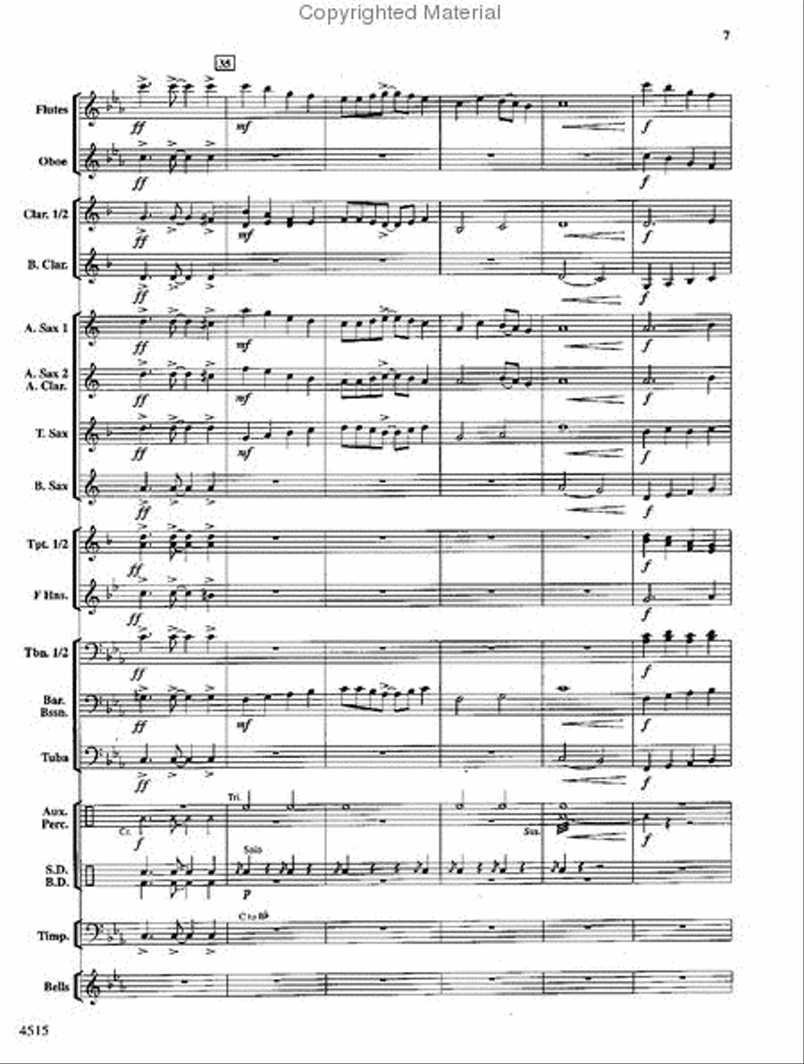 Lincoln Celebration Concert Band scores gallery preview page 8
