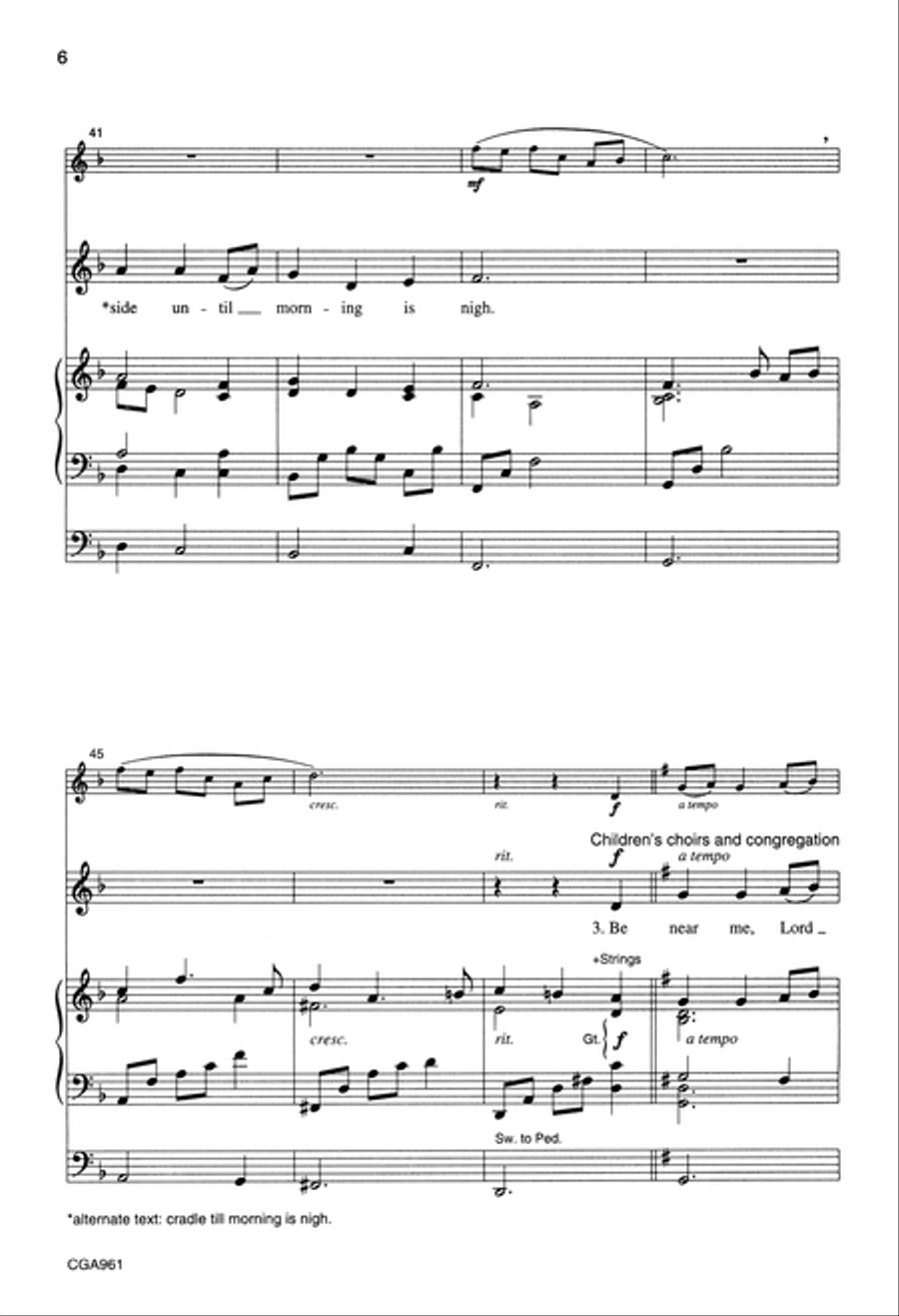 Away in a Manger Unison Unison Choir scores gallery preview page 6