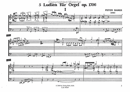 Fünf Ludien für Orgel op. 1706 (1989)