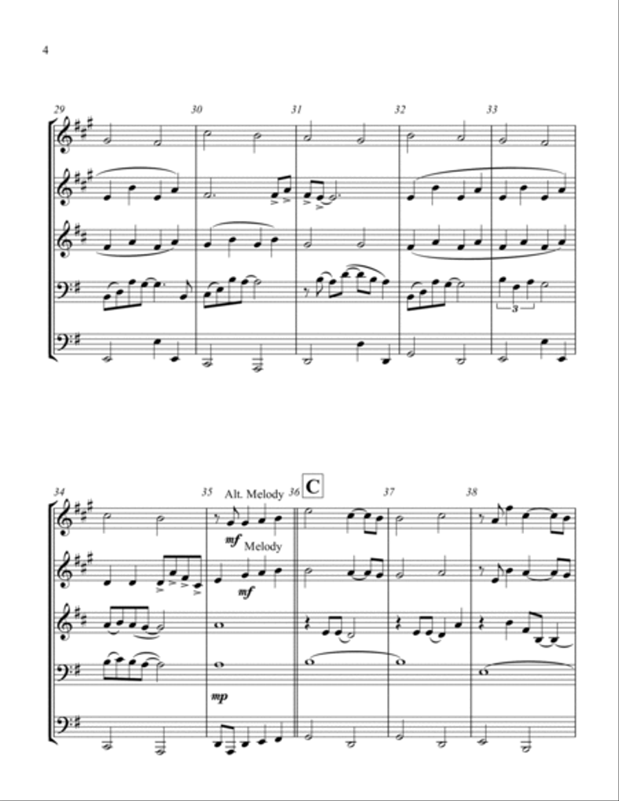 Can't Smile Without You Brass Ensemble scores gallery preview page 4