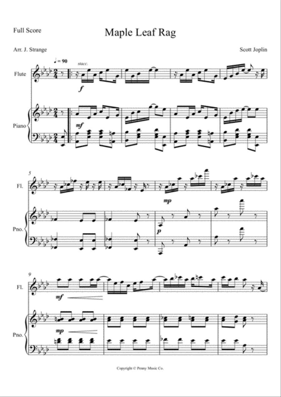 Maple Leaf Rag Flute Solo scores gallery preview page 5