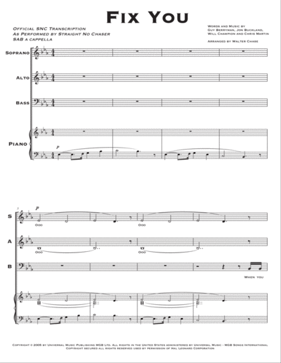 Fix You 3-Part scores gallery preview page 2