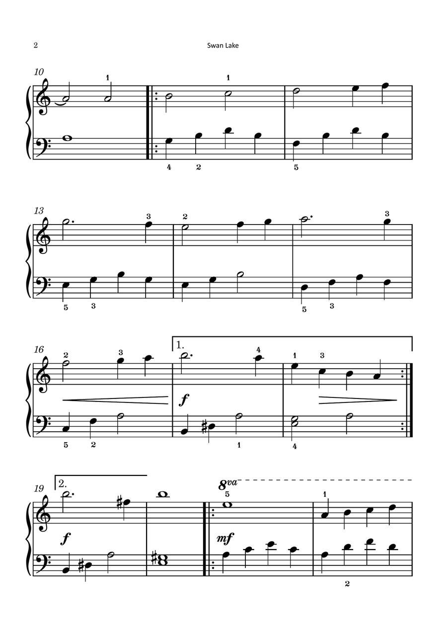 Swan Lake Piano Method scores gallery preview page 2