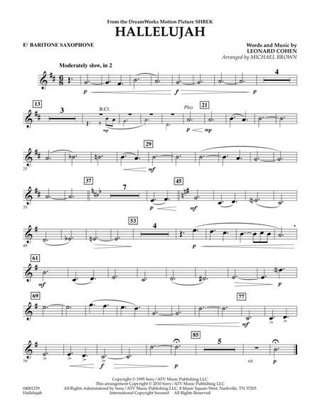 Hallelujah - Eb Baritone Saxophone