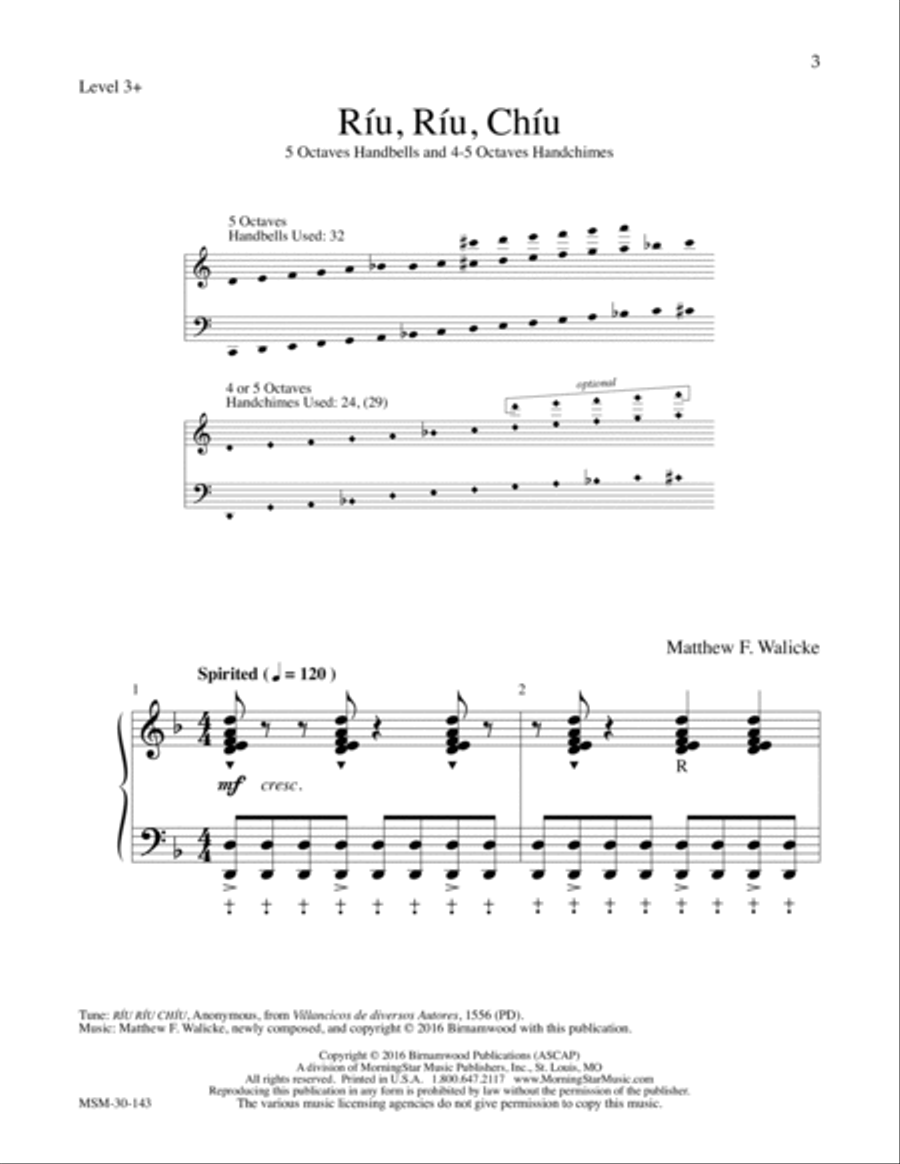 Ríu, Ríu, Chíu 5-Octaves scores gallery preview page 2