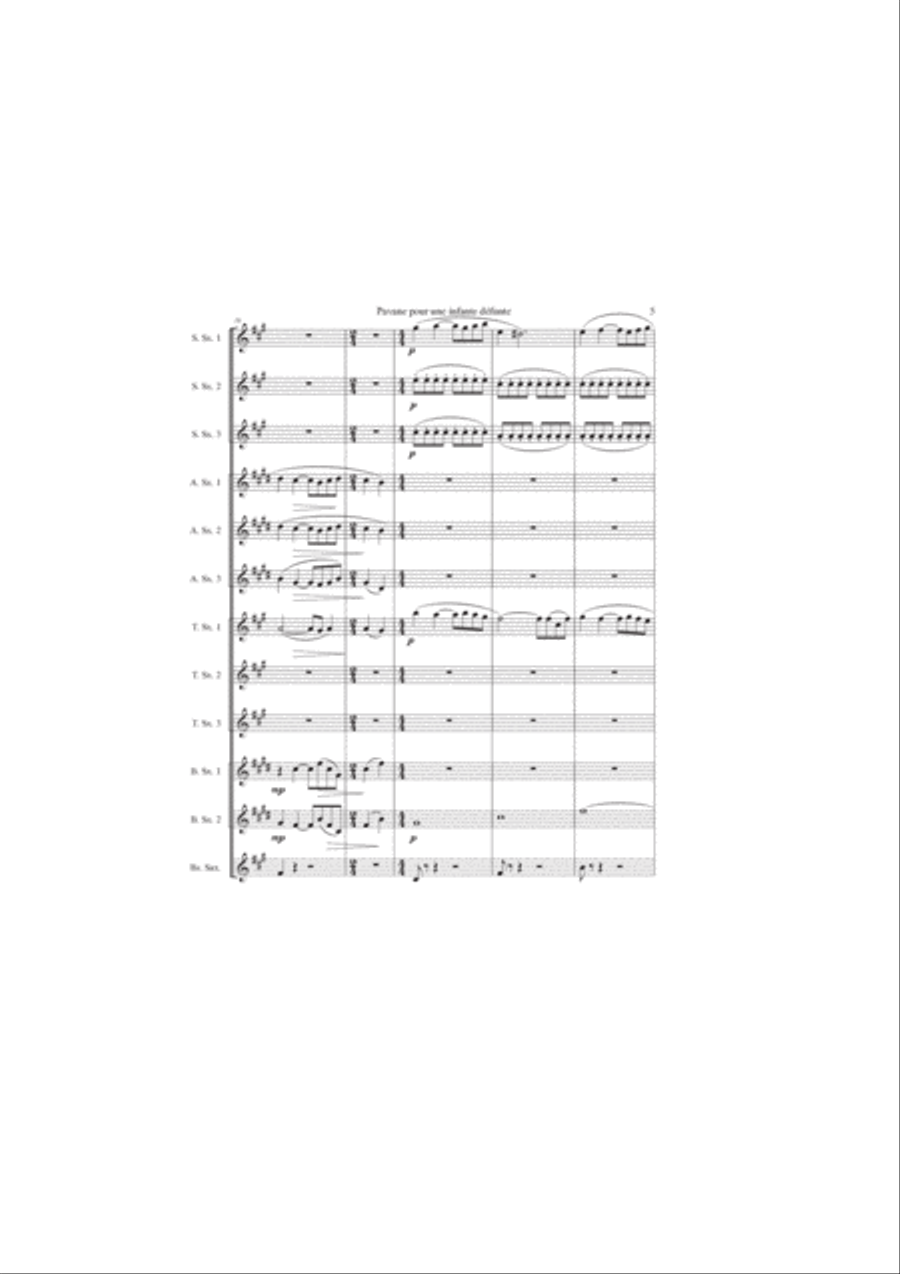 Pavane pour une infante défunte Woodwind Ensemble scores gallery preview page 5