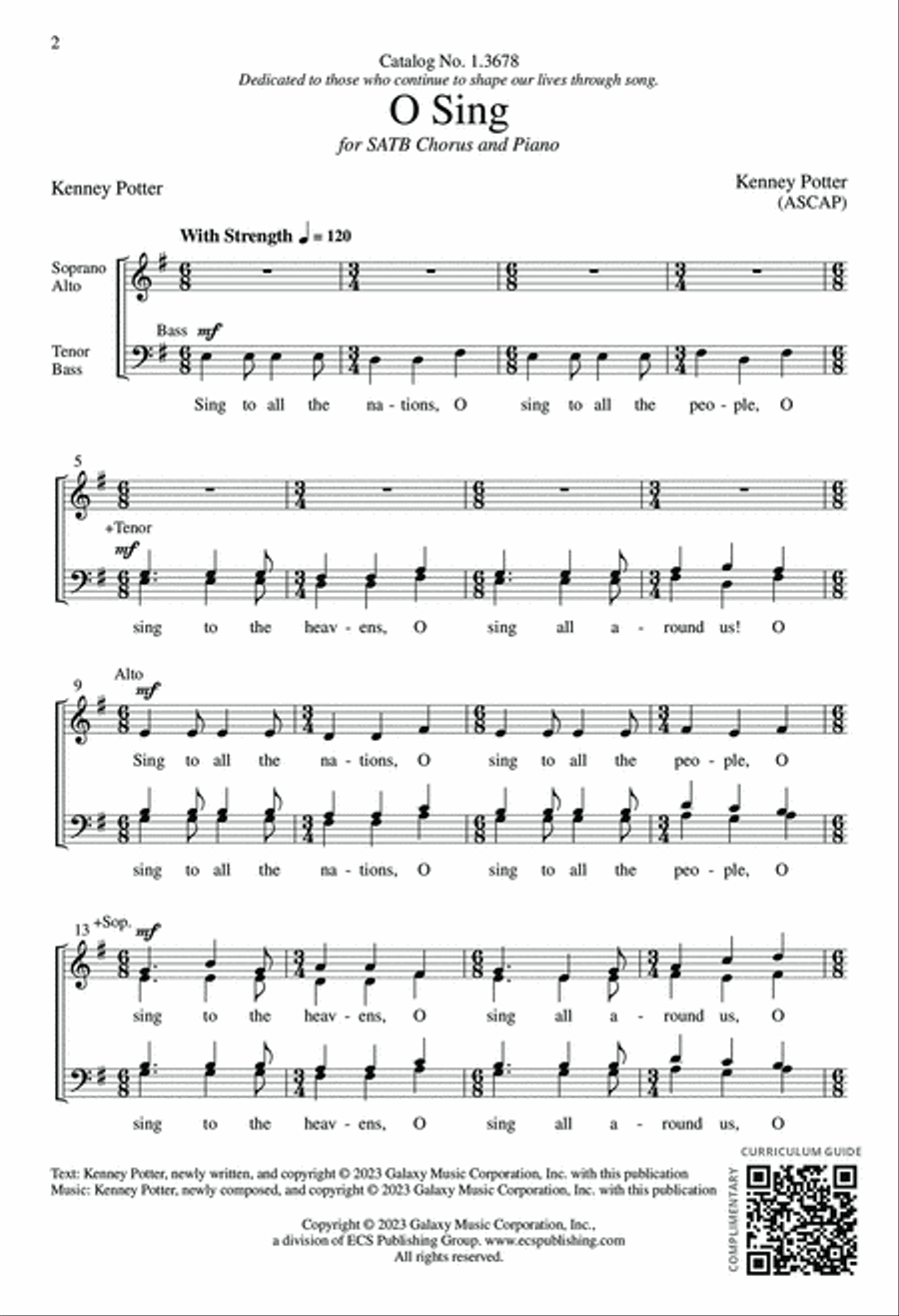 O Sing 4-Part scores gallery preview page 2