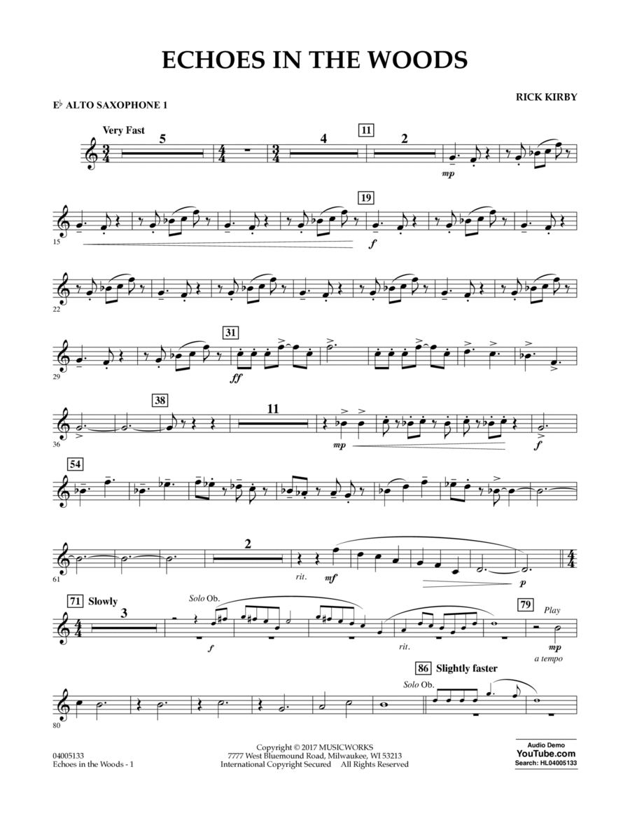 Echoes in the Woods - Eb Alto Saxophone 1