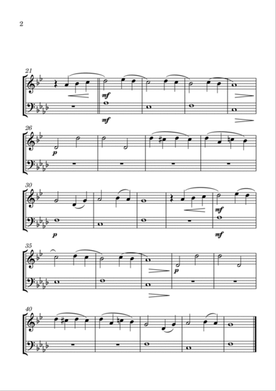 Für Elise Brass Duet scores gallery preview page 2