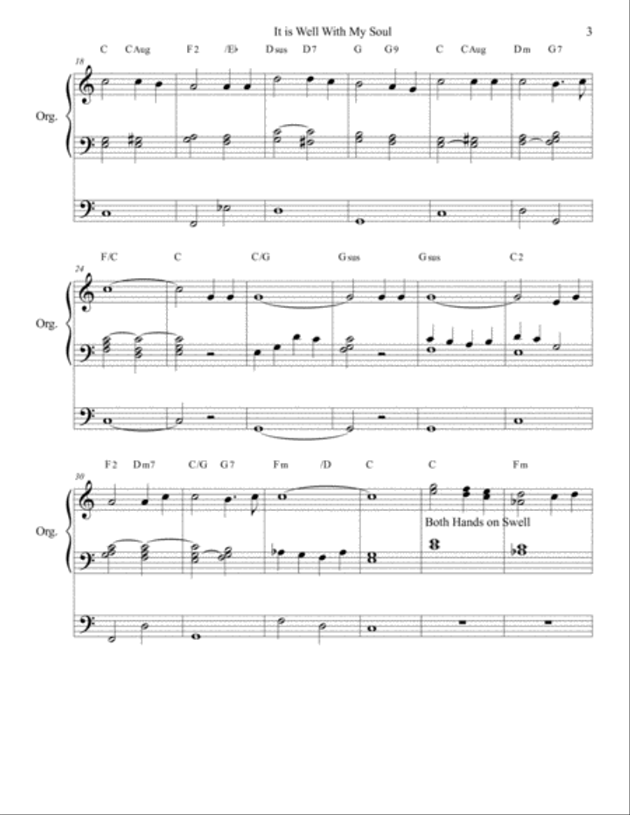 It is Well With My Soul EASY ORGAN Organ Solo scores gallery preview page 3