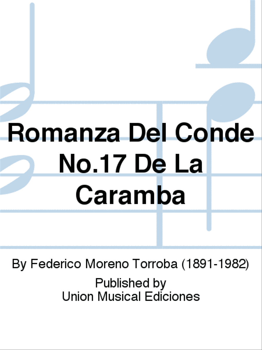 Romanza Del Conde No.17 De La Caramba Voice Solo scores gallery preview page 1