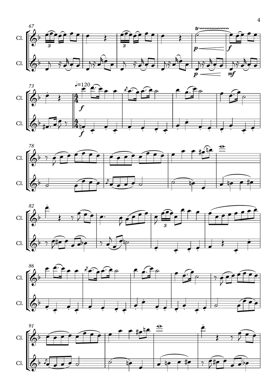 Carmen, Opera Medley, for Clarinet Duet Clarinet Duet scores gallery preview page 5