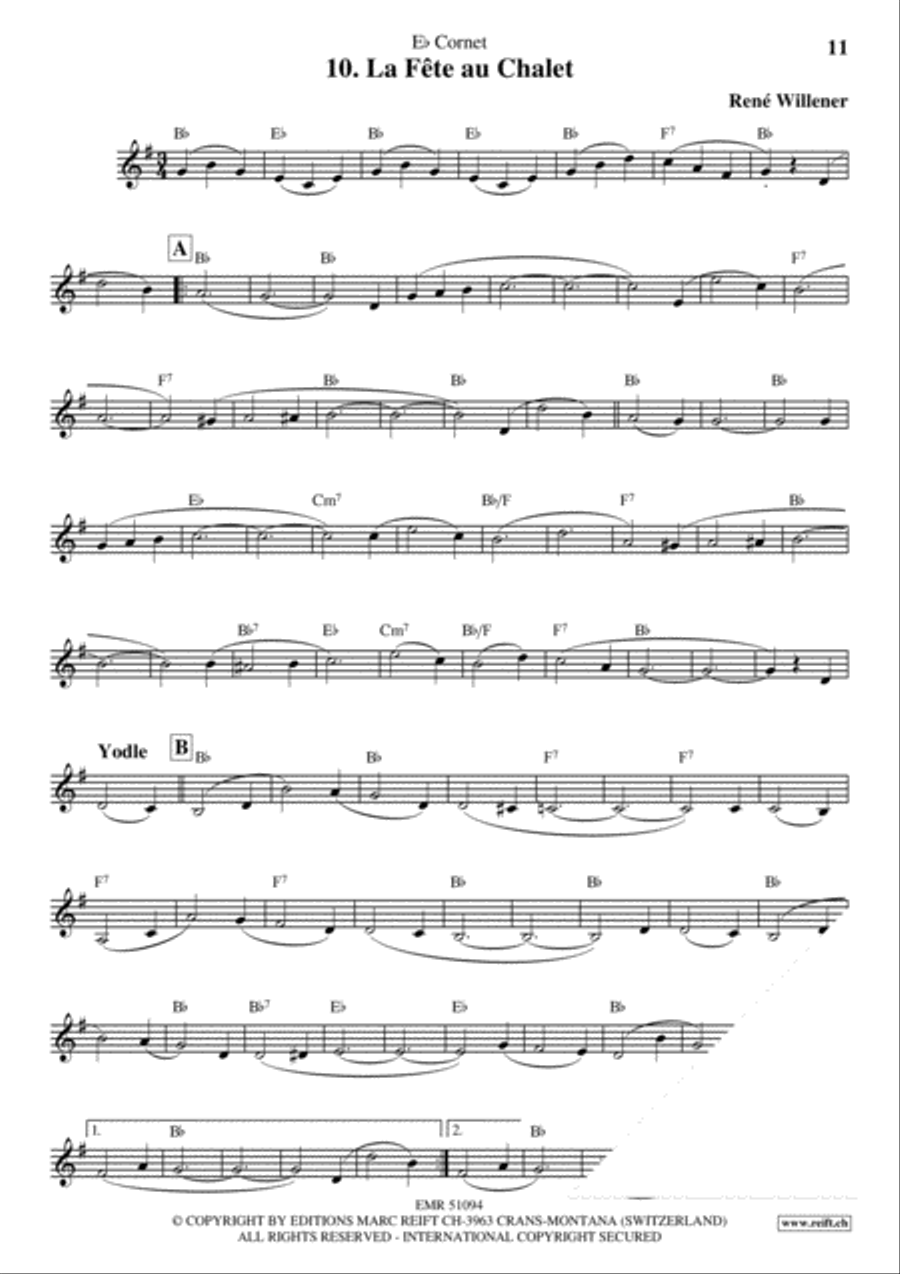 La Fete au Chalet Volume 1 Cornet scores gallery preview page 12