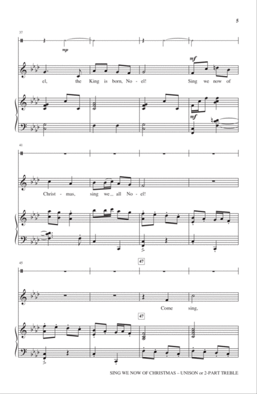 Sing We Now Of Christmas Children's Choir scores gallery preview page 4