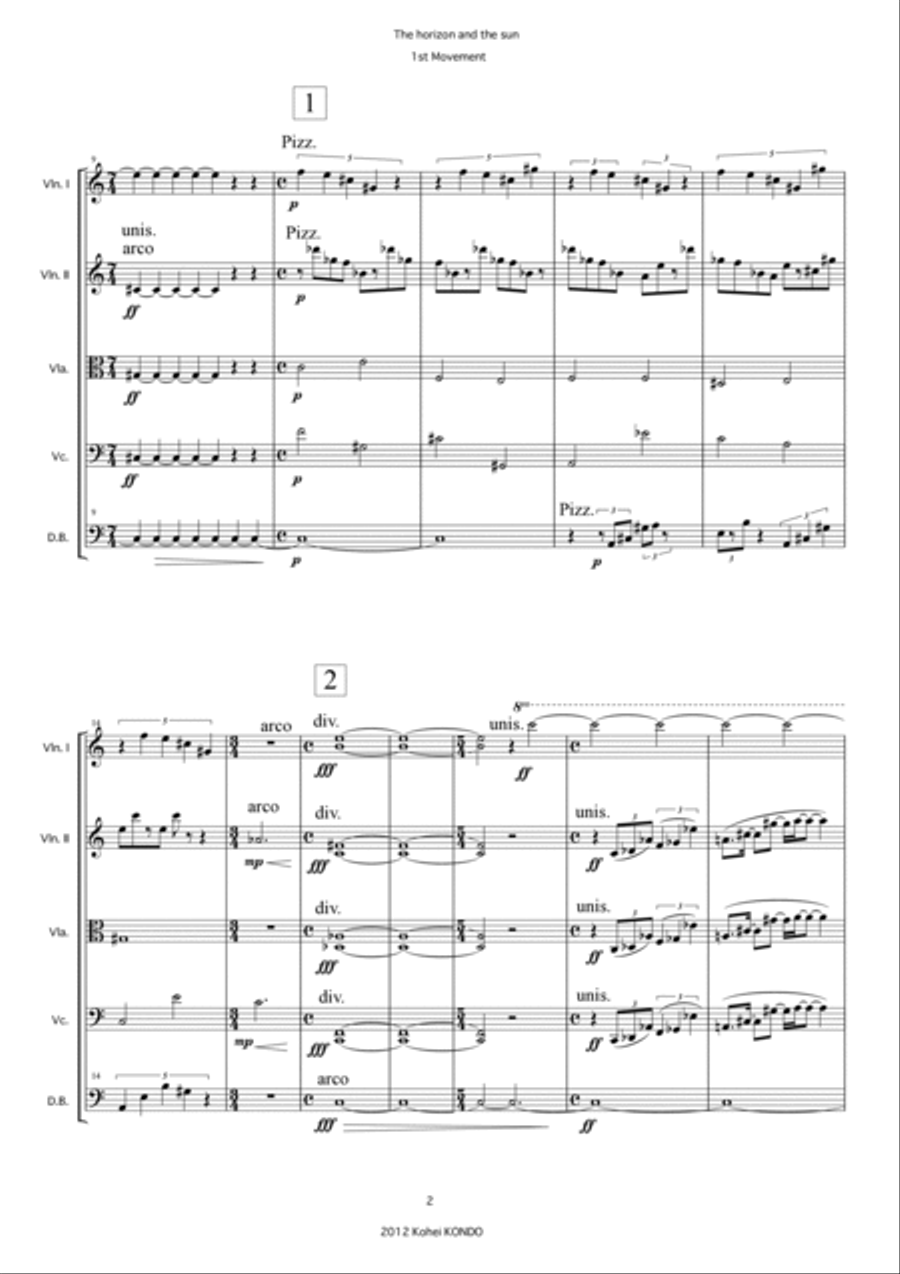 Suite for string orchestra "The horizon and the sun" op.130 image number null