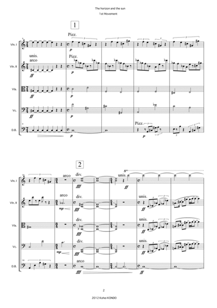 Suite for string orchestra "The horizon and the sun" op.130