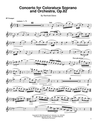 Book cover for Concerto For Coloratura Soprano And Orchestra, Op. 82