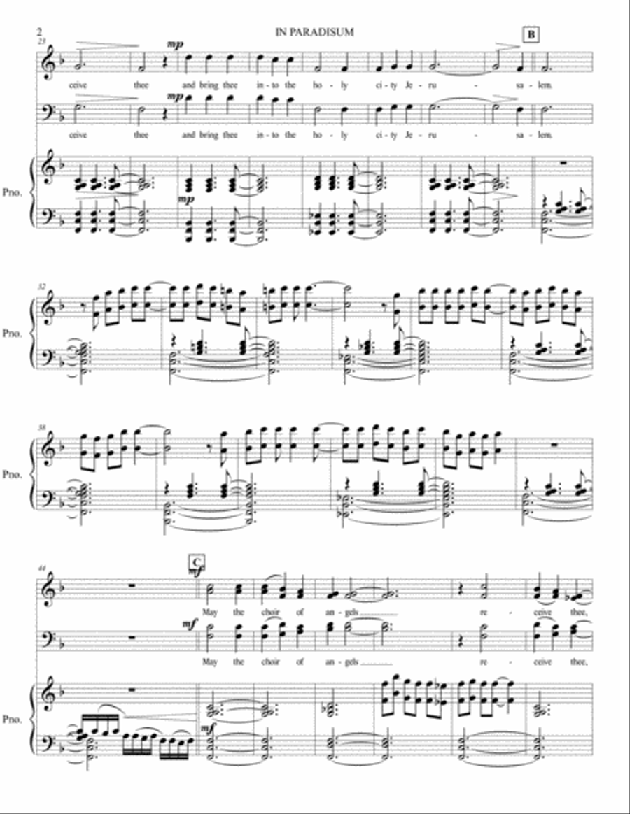 In Paradisum 4-Part scores gallery preview page 3