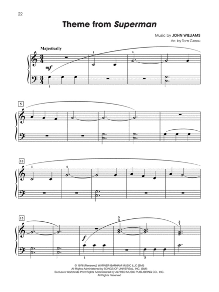 Movie Heroes for Students, Book 1 Piano Method scores gallery preview page 5