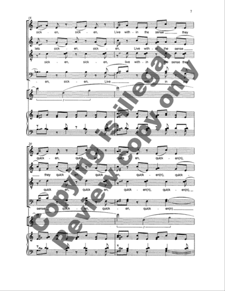 There is Sweet Music Here: 3. Music, When Soft Voices Die 4-Part scores gallery preview page 10