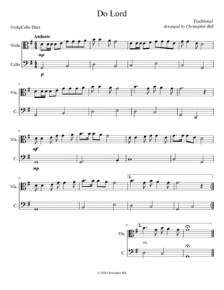 Do Lord - Easy Viola/Cello Duet
