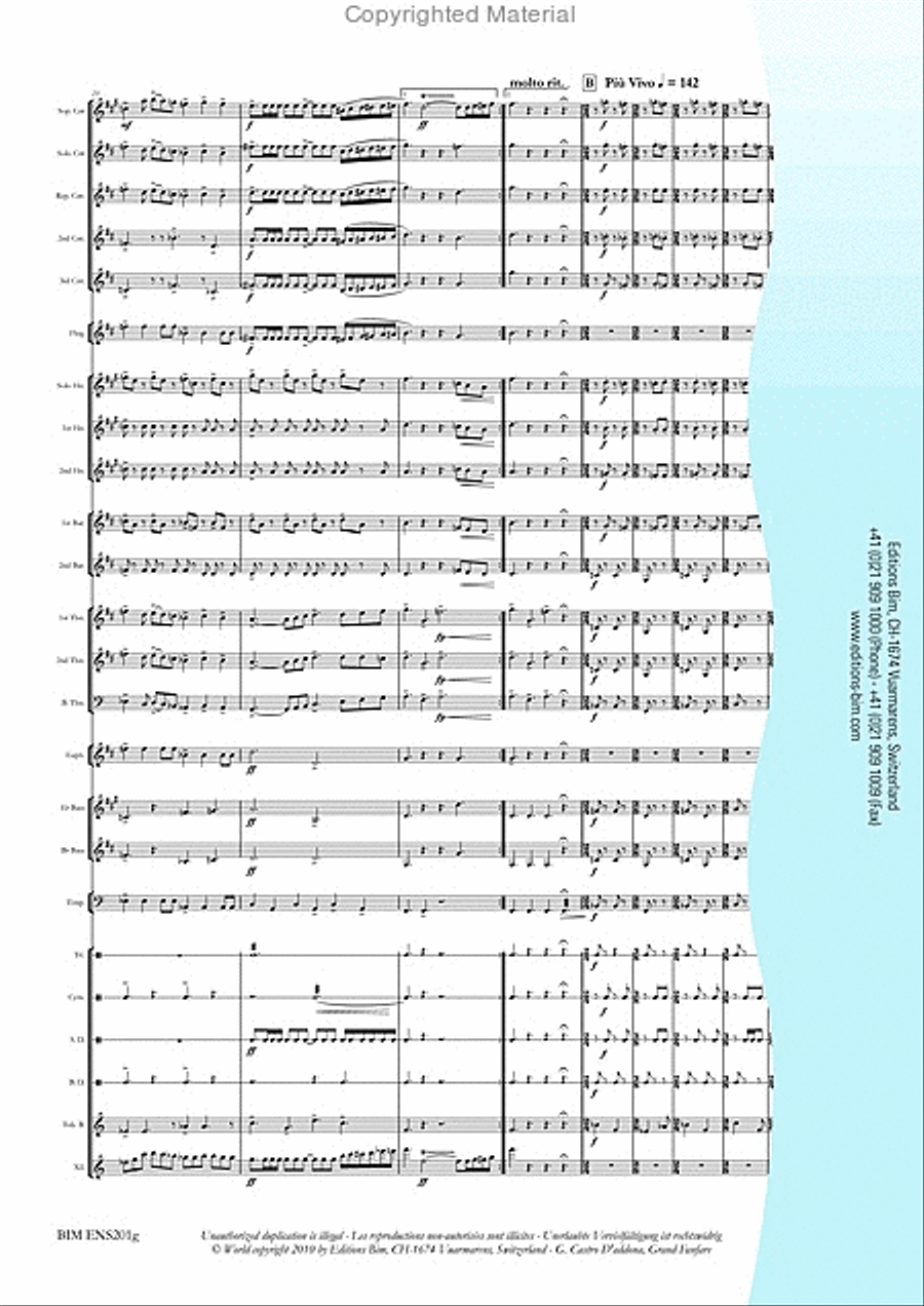Grand Fanfare Brass Band scores gallery preview page 6