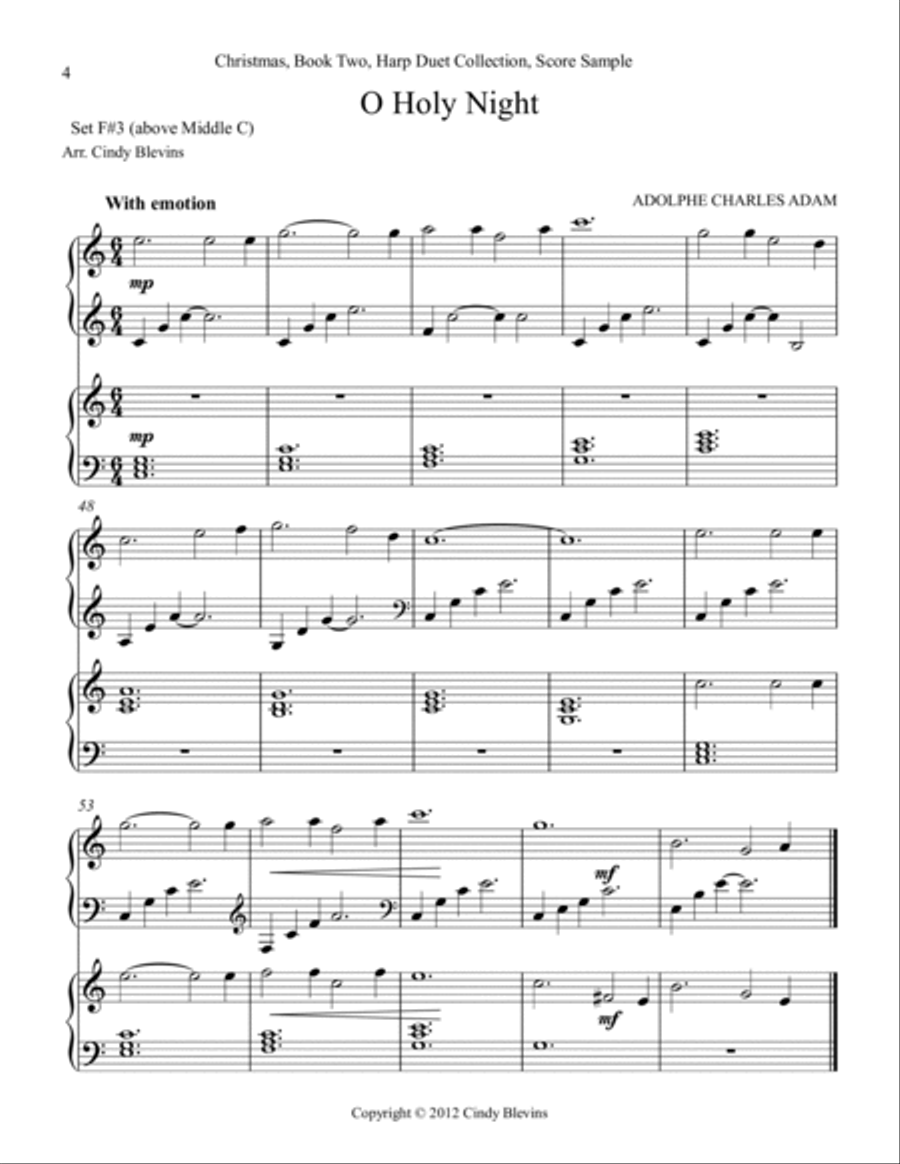 Christmas, Book Two, Harp Duet Collection Harp scores gallery preview page 5