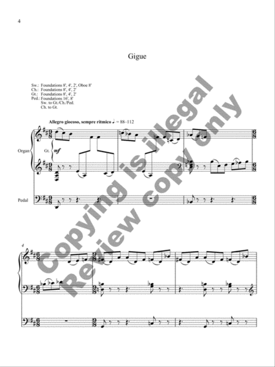 Chorale and Gigue Chorale and Gigue Organ Solo scores gallery preview page 17