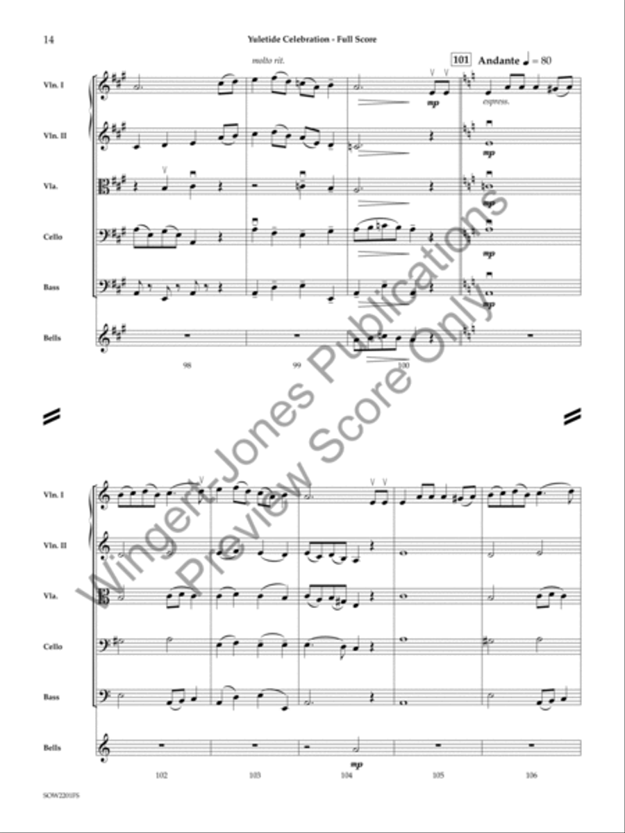 Yuletide Celebration String Orchestra scores gallery preview page 13