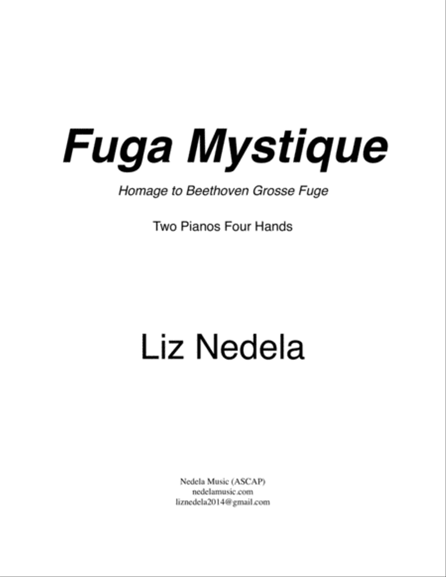Fuga Mystique, Homage to Beethoven Grosse Fuge Set of Parts scores gallery preview page 1
