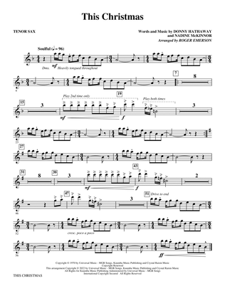 This Christmas (arr. Roger Emerson) - Bb Tenor Saxophone