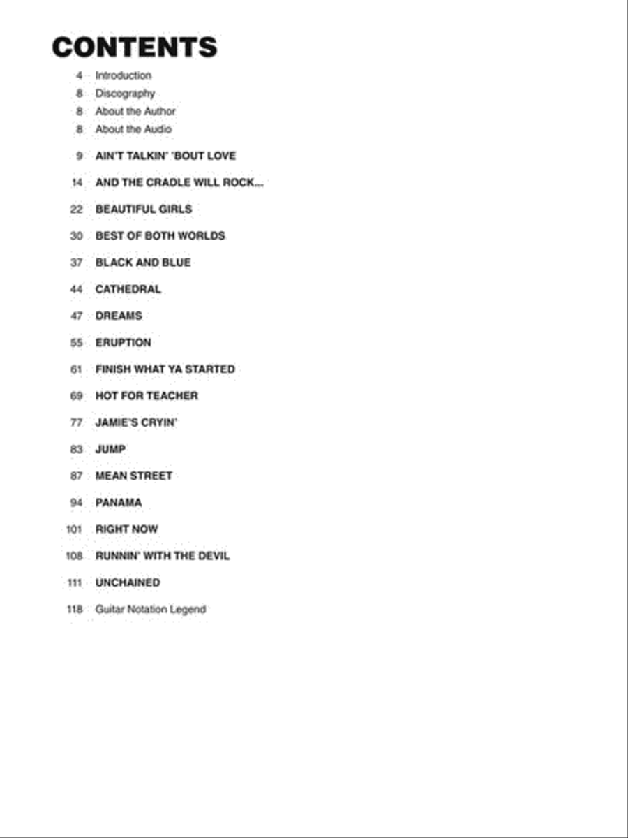 Van Halen – Signature Licks Electric Guitar scores gallery preview page 3