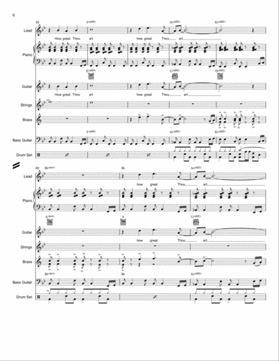 How Great Thou Art Small Ensemble scores gallery preview page 6