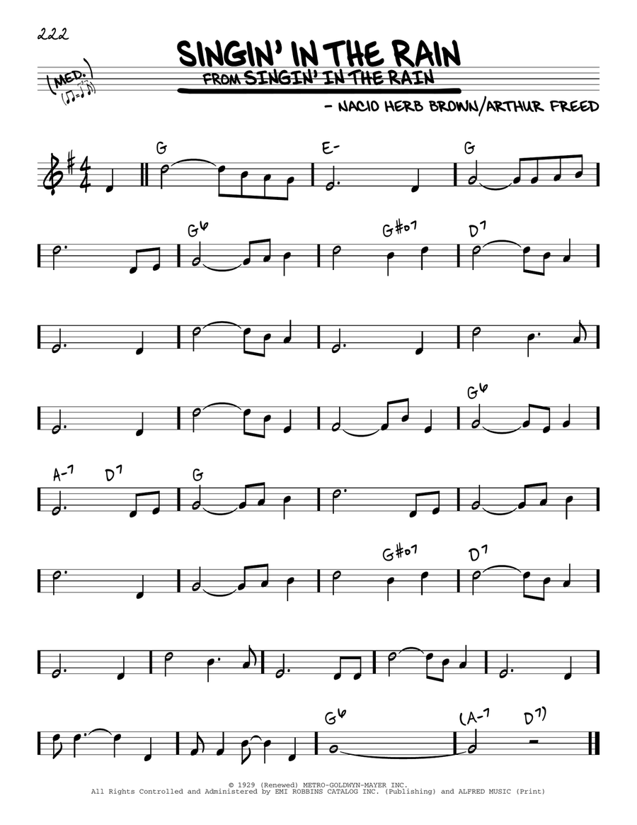 Singin' In The Rain Singin' In The Rain Piano scores gallery preview page 1