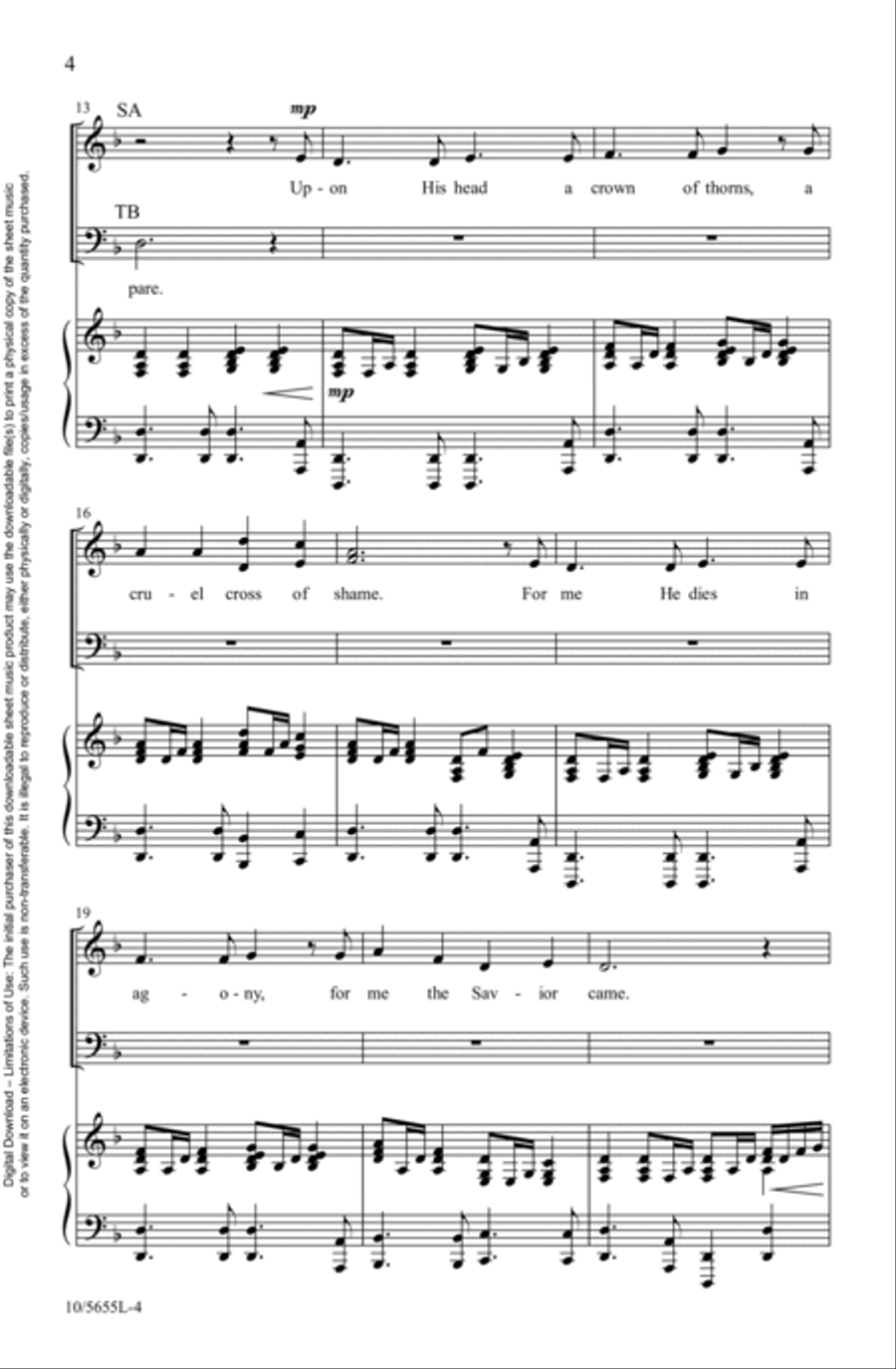Crucified! Jesus Dies for You and Me 4-Part scores gallery preview page 4